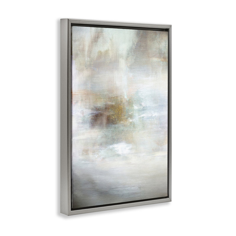 Cadre flottant Soft Haze of Subtle Light, design par Hope Bainbridge, H 25 po x l 17 po, Cadre flottant gris lustré