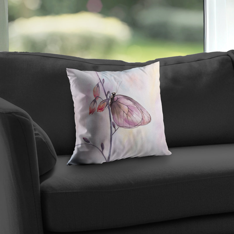 Delicate butterfly Bedroom Insect Poly Twill Throw | Home Decor