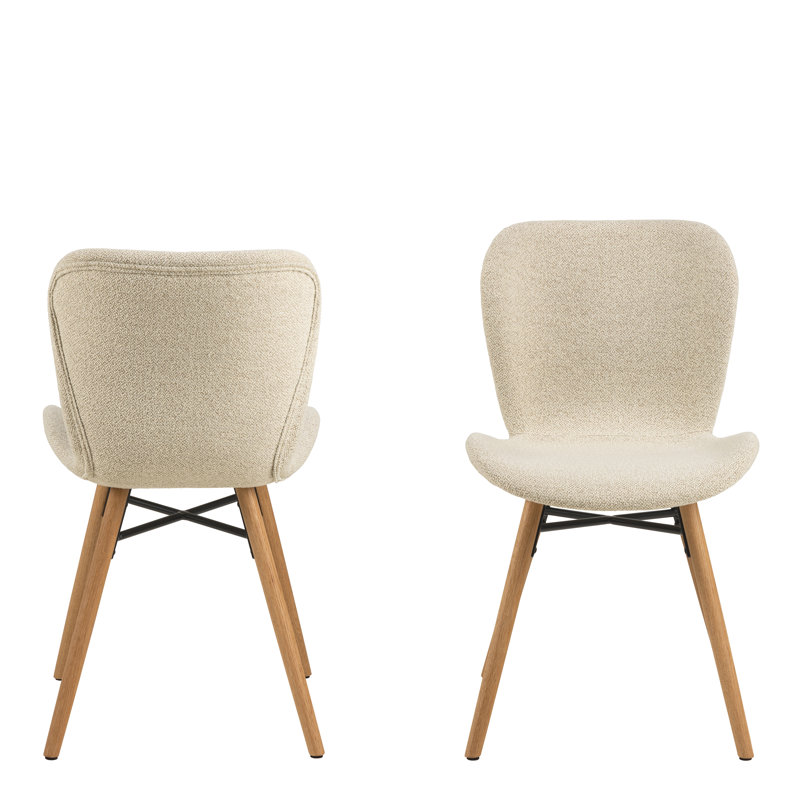 Humberto 82.5cm H Upholstered Side Chair, Cream Fabric