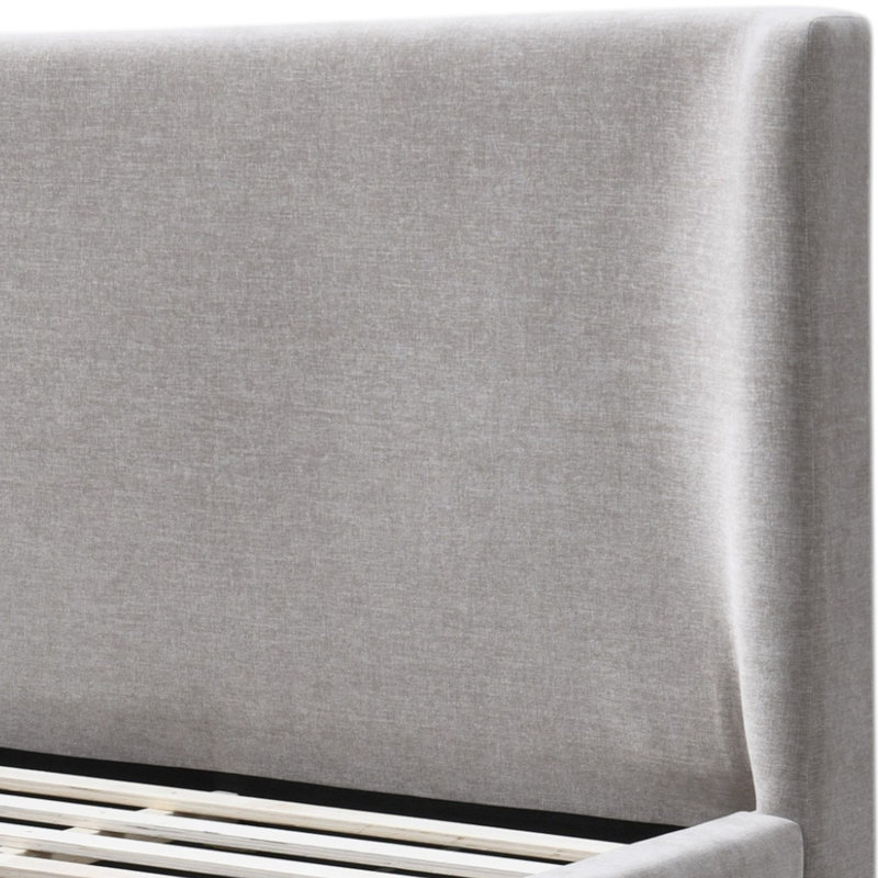 Grand lit en chenille gris Melbourne
