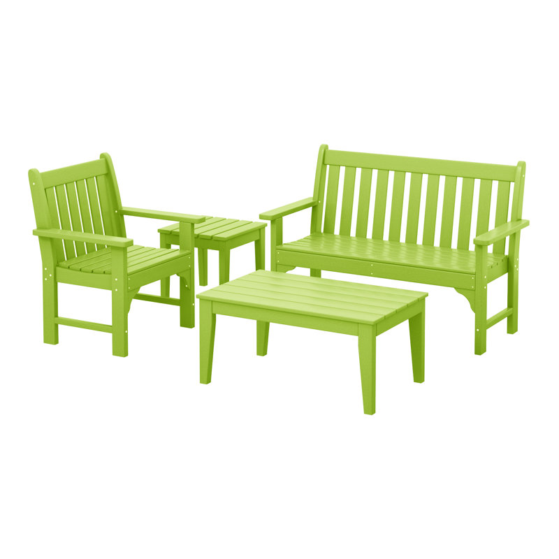 Casanova Garden Chair 4-Piece Porch Set, Lime Green