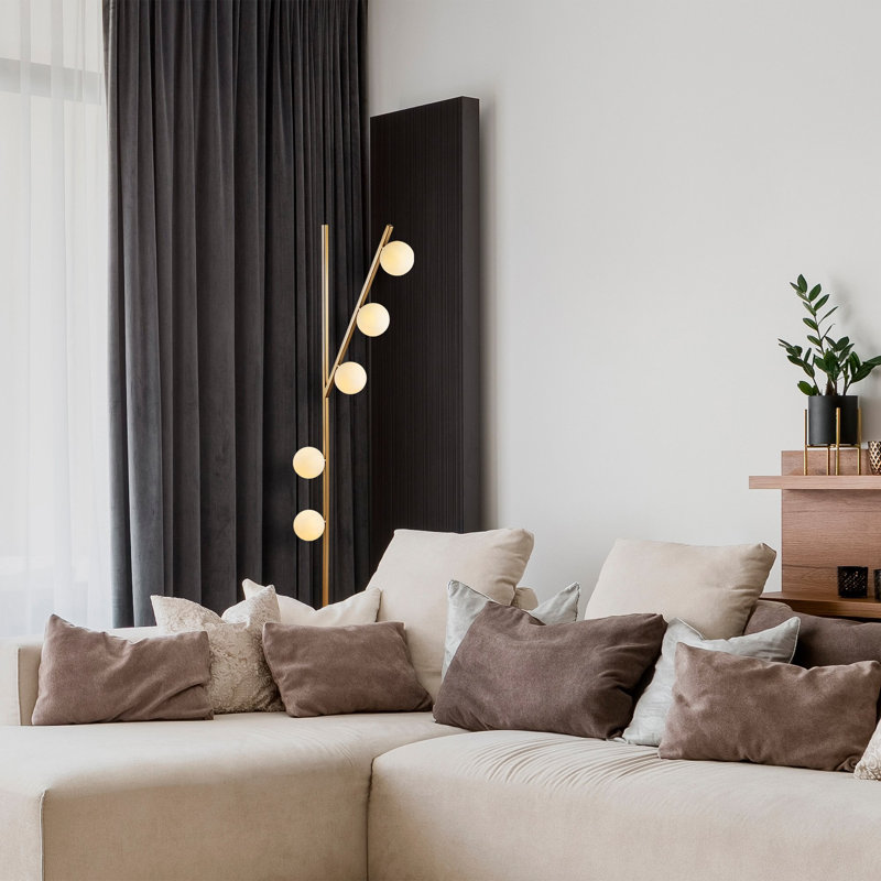 Timothey 12.18'' Tree Floor Lamp, Gold