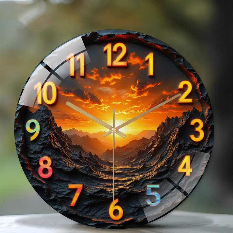 Horloge murale Sunset Mountain