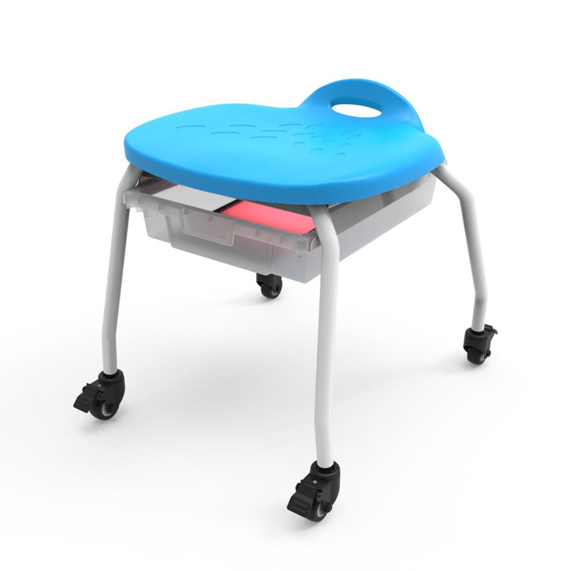 Tabouret de classe empilable avec roulettes 19 po