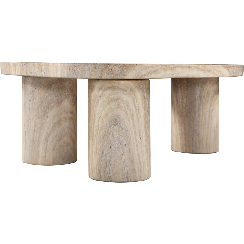 Table basse Teramo Amata, H 13 po x L 36 po x l 25,5 po, Travertin