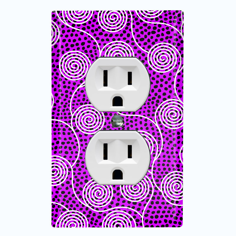 Patterned 1 - Gang Toggle Light Switch Standard Wall Plate