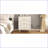 Beige Upholstered Nightstand with 3 Drawers &amp; Marbling Top