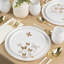 Assiettes en plastique rondes rondes blanches de 6 pouces avec motif de papillons écologiques 30 invités Ecoqualité