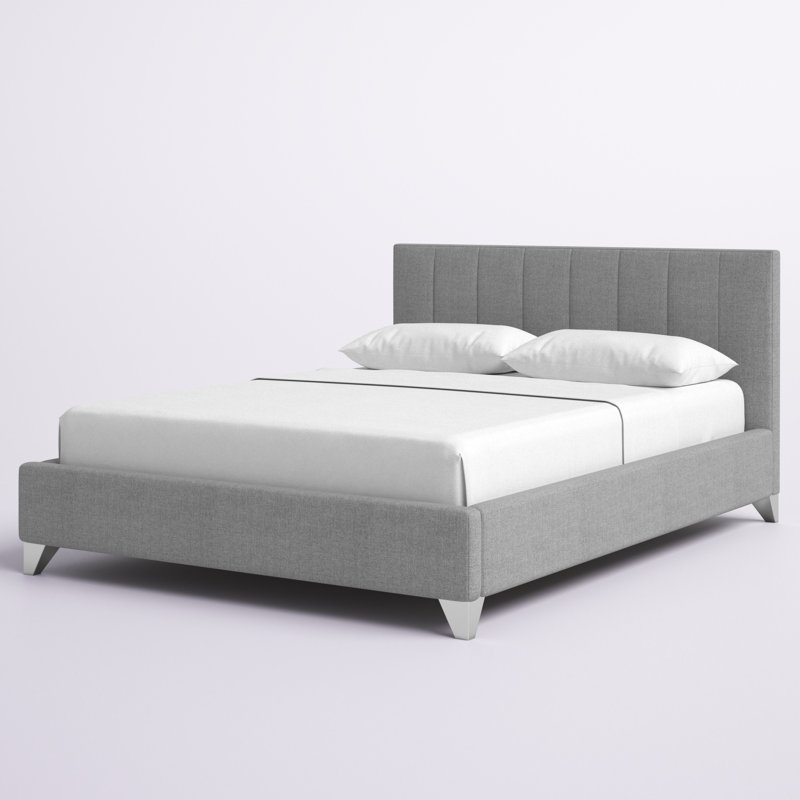 Lit plateforme tapissier Makenzie, Reine