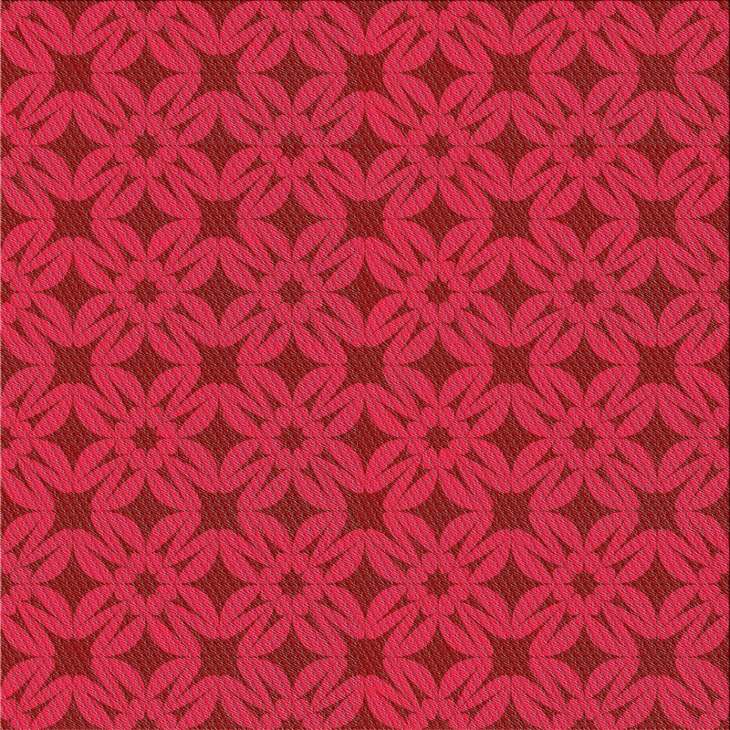 Tapis rouge / noir à motif géométrique Ava-May, Carré 3 pi