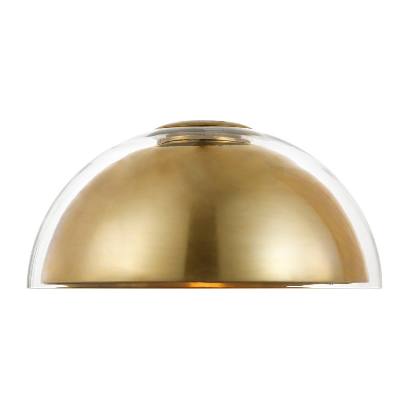 Lusi 1 - Light LED Flush Mount, Hand-Rubbed Antique Brass, Clear/Hand-Rubbed Antique Brass