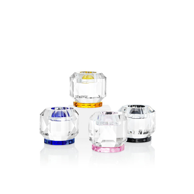 Texas Tealight Candle Holder, Clear/Rose
