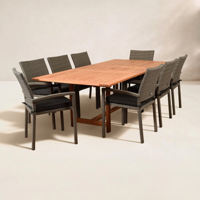 Anautica 93" Eucalyptus Patio Dining Set