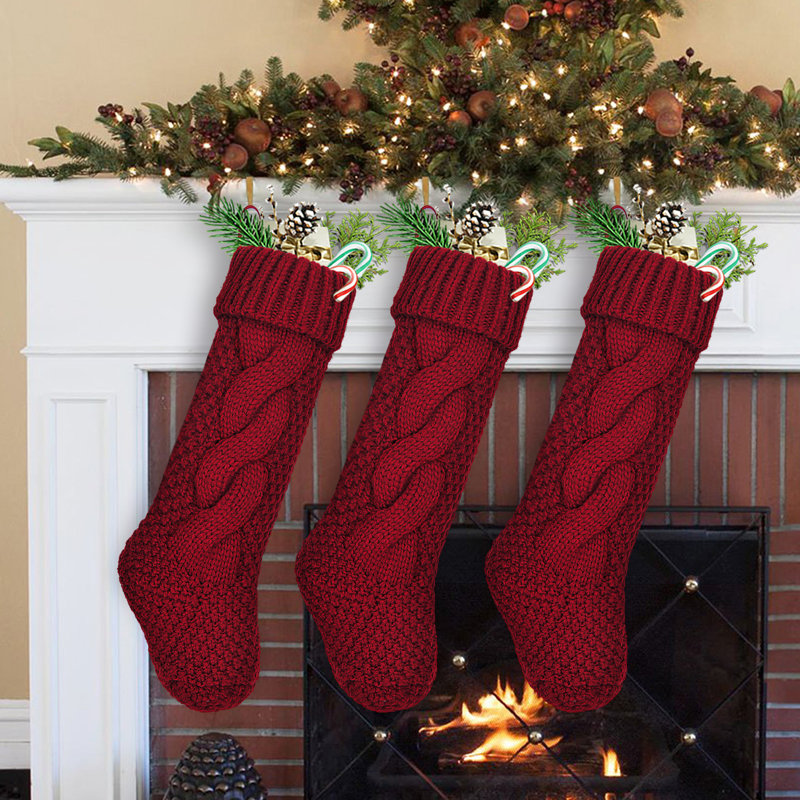 Knitted Xmas Rustic Stocking