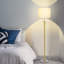 Lampe sur pied dorée réglable moderne 65 po, 3 lumières à intensité variable avec base en marbre