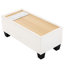 Canapé modulaire blanc de 90 po avec table basse mobile et pratique - capacité de charge intégrée, rembourrage doux, table modulaire et adaptable en U, élément caché, rembourrage confortable, solide