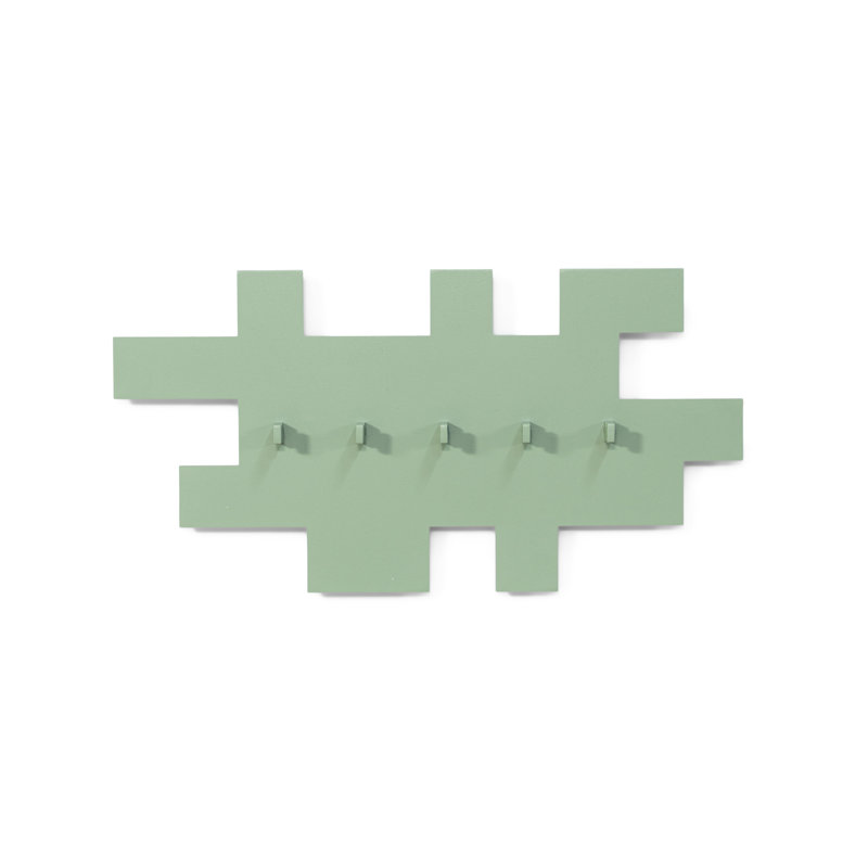 TETROMINO Steel Wall 5 - Hook Coat Rack, Green