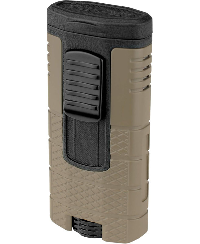 Briquet Xikar Tactical, Noir / brun clair