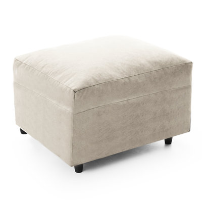Anglie 55cm Wide Square Solid Pattern Footstool Ottoman