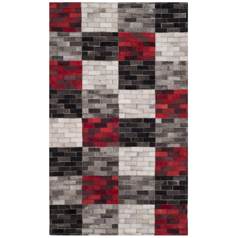 Tapis en cuir Sidd Studio, Rectangle de 5 pi x 8 pi