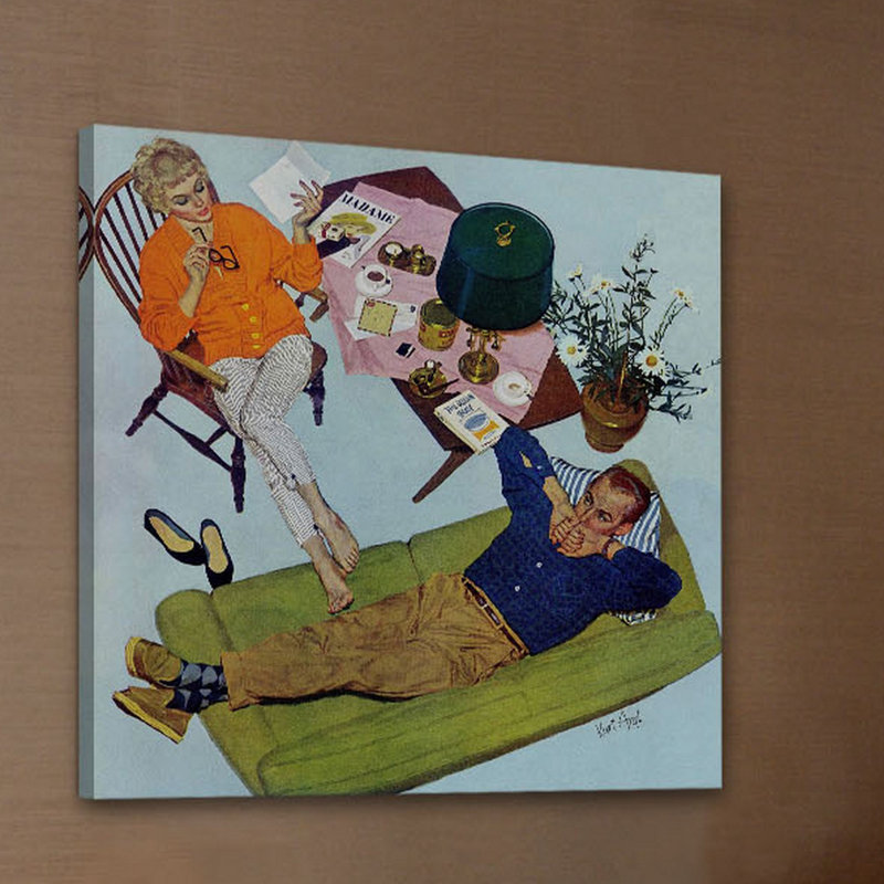 Reproduction d’art sur toile tendue, "maries tellst tell" par kurt ard Vintage Fashion, H 32 po x l 32 po x P 1,5 po
