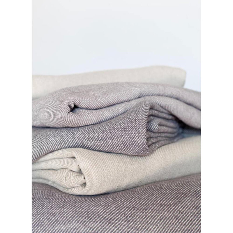 Elvan Linen Coverlet, Twin Coverlet, Pewter