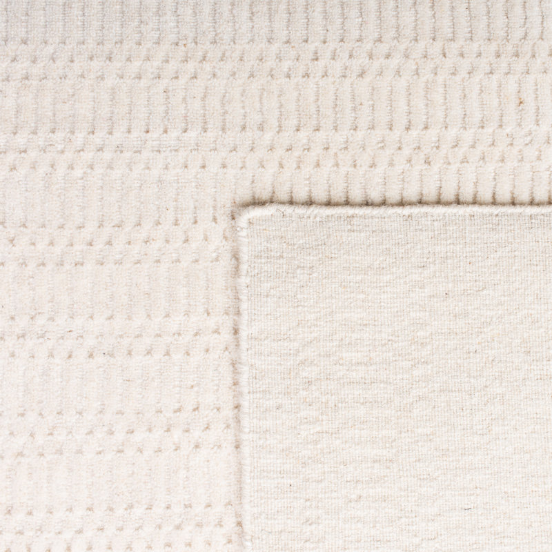 Tapis beige en laine / jute / coton tissé à la main Hafiz, Rectangle de 5 pi x 8 pi