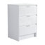 Armoire de rangement de salle de bain autoportante 24 po, 3 tiroirs à fermeture en douceur, blanc brillant (emballage KD)-498858319
