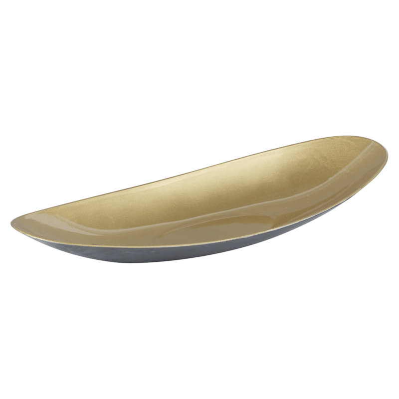 Serenity Melamine Tray, Gold, 4cm H x 40cm W x 17cm D