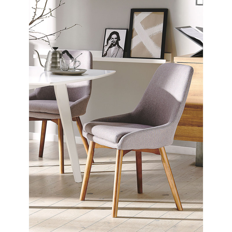 Rozzer 39cm H Polyester Blend Upholstered Side Chair, Taupe