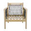 Fauteuil club d'extérieur en bois d'acacia avec corde tissée à la main-129473182