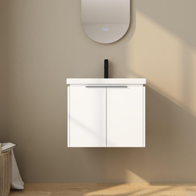 Efrat 24'' Single Floating Bathroom Vanity with Ceramic Top