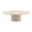 Trebol Lightweight Concrete Outdoor Coffee Table, Faux Travertine