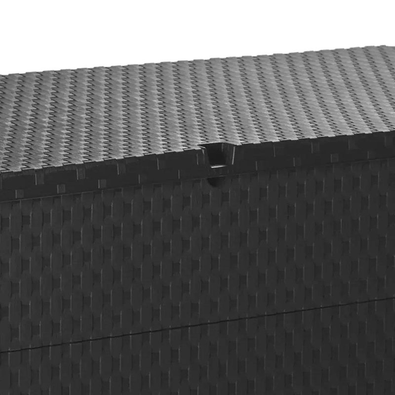 Coffre de terrasse verrouillable en plastique 111 gallons Highland Dunes Feltner, Anthracite