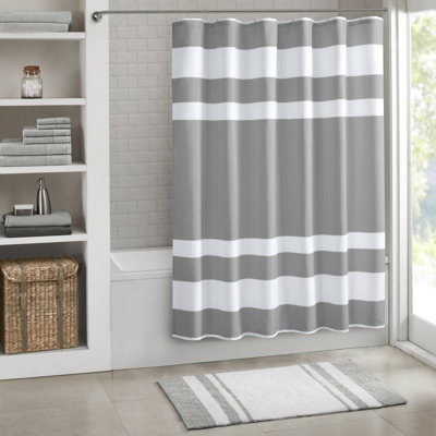 Spa Waffle Shower Curtain with 3M Treatment