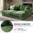 Estella 86" Modern Oversized Channel Sofa Chaise Daybed with Faux Rabbit Fur-1169926204
