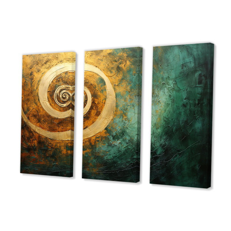 «Midas Forest Spirals III - Abstract Spirals», ensemble d'art mural, H 40 po x l 60 po x P 1 po