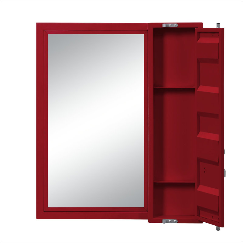 Miroir de salle de bain Cargo, Rouge