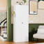 Garde-manger autoportant en métal blanc de 72 po avec tablettes réglables, idéal pour le rangement de la cuisine et de la salle de bain, assemblage rapide, armoire de rangement à portes magnétiques silencieuses personnalisables de 72 po