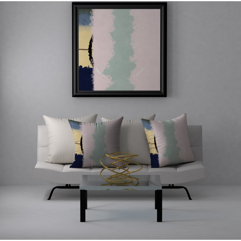 Abstract Throw Pillow, 24" H x 24" W