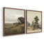 «Vintage Landscape LXII», impression giclée sur cadre - ensemble de 2-940298747-940298748