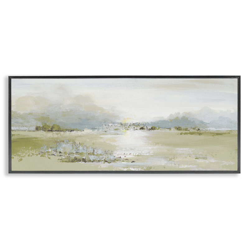 «Green Dunes», art numérique de giclées sur le paysage abstrait, design par Patricia Pinto, H 10 po x l 24 po