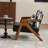 Mid Century Modern Upholstered Leather Solid Wood Accent Armchair with an Extra Pillow-139272736