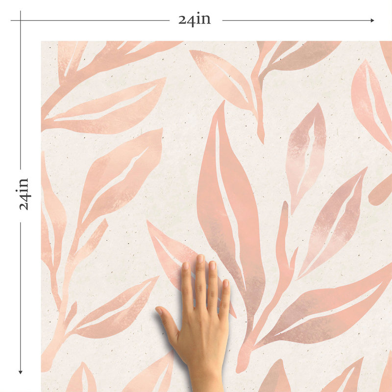 Panneau de papier peint adhésif amovible Botanical, L 102 po x l 24 po