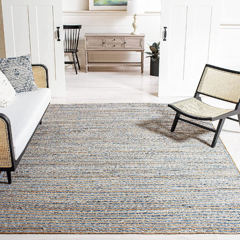 Tapis en jute tissé à la main Williar, Rectangle de 8 pi x 10 pi