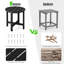Lamija Round Outdoor Side Table - 46 cm W 46 cm D-1970824494