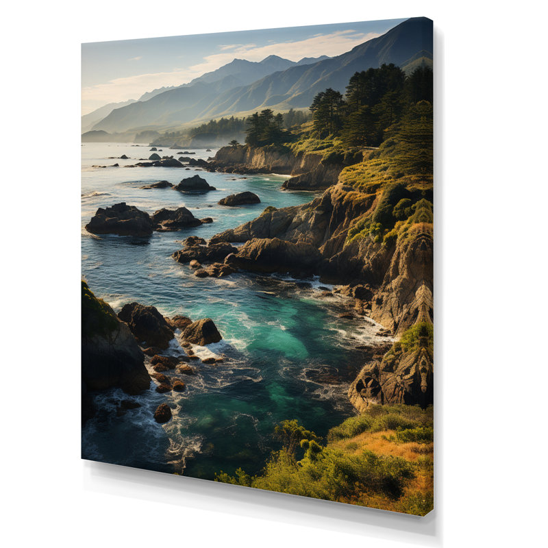 «USA Big Sur California Landscape II», art mural États-Unis, H 32 po x l 24 po x P 1 po, Toile tendue