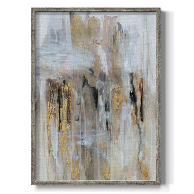 Upstream Gold Framed Print - Solid Wood, 11" H x 9" W