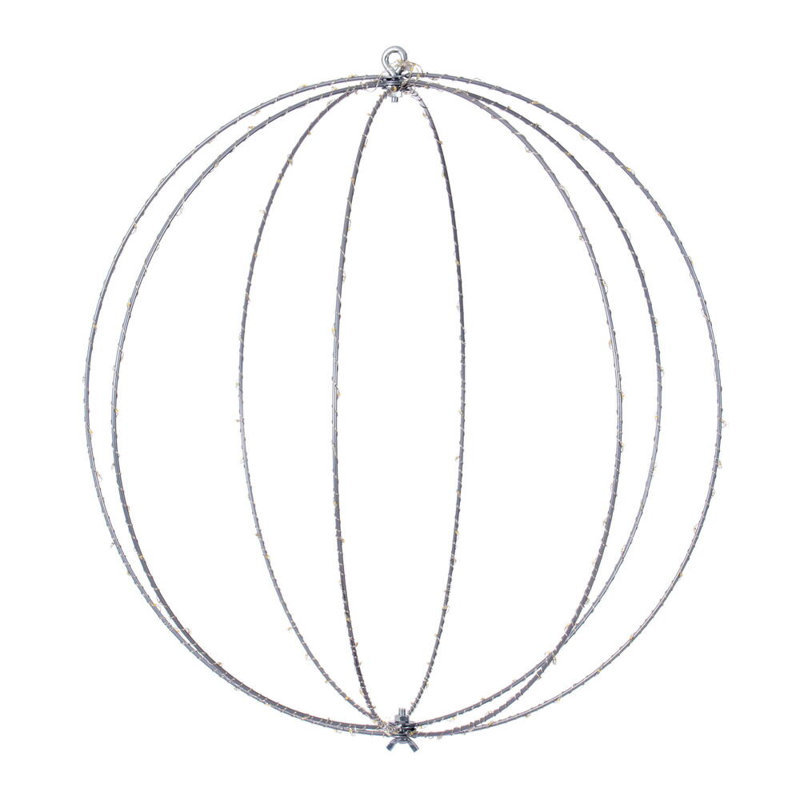 Warm White LED Ball Steel Wire Silhouette Light., 240, 18" H x 18" W x 18" D
