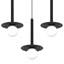 Futura 3 - Light Matte Black Kitchen Island Pendant